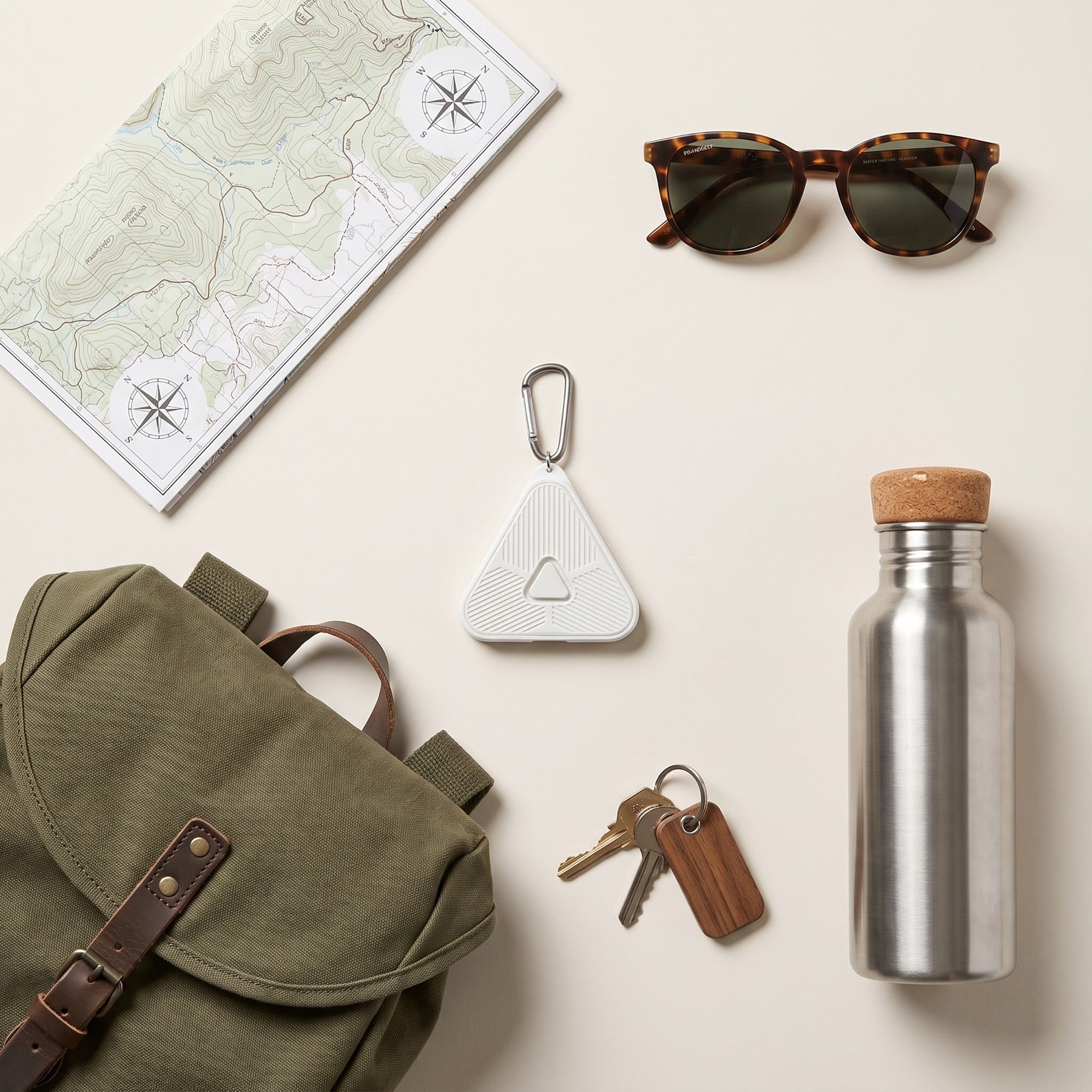 Slate Signal laid out with everyday trail essentials