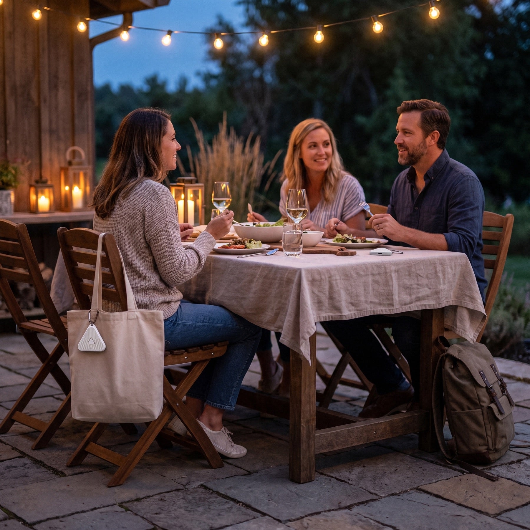 Slate Signal in use: Patio dinner